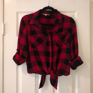 Women’s Size XL Soft Plaid Blouse